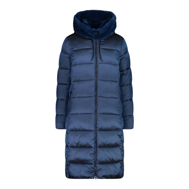 CMP Winter Coat Fix Hood (Shiny Effect, Warm) Ink Blue Women